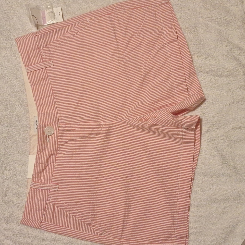 Crown & Ivy Sz 6 Striped Seersucker Shorts NWT
